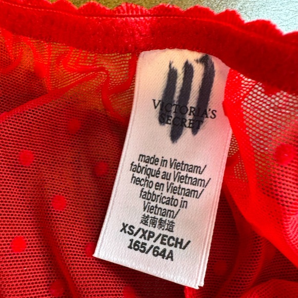 Victoria’s Secret red cheeky lingerie sleep shorts polka dots nwot - Picture 2 of 2